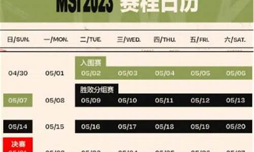 2023msi赛程_2023msi赛程图